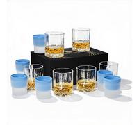 Triplorare Whiskey Glasses Set of 6 with 6 Ice Ball Molds - 11 Oz Old Fashioned, Bourbon, Scotch, Cocktail, Rocks Glasses, Crystal Barware Drinking Set, Gift Box, Unique Bourbon Gifts for Men