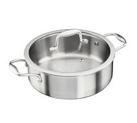 Triply Saute Pan 24cm with Lid Stainless Steal Cookware Pot Cooks Professional