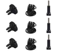 Tripod Adapter Mount with Camera Thumb Screw Compatible with Gopro Hero 7/6/5/4/ 3/3+/2/1 Session SJ4000 SJ5000 Xiaoyi Action Cameras(9 PCS)