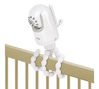 Tripod Baby Monitor Mount Compatible with Infant Optics DXR-8 and DXR-8 Pro Baby Monitor, Flexible Baby Camera Holder for Crib Without Tools or Wall Damage - White