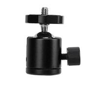 Tripod Ball Head, Tripod Head with 1/4in Screw 360° Rotating Aluminum Alloy Universal Tripod Ball Head Camera Mount for Tripod SLR Camera (Black)
