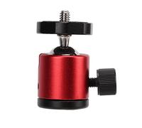 Tripod Ball Head, Tripod Head with 1/4in Screw 360° Rotating Aluminum Alloy Universal Tripod Ball Head Camera Mount for Tripod SLR Camera (Red)