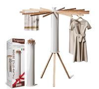 Tripod Clothes Drying Rack - Foldable Laundry Stand, Indoor & Outdoor Holder for Clothing - Space Saving Hanger with 16 Poles and 315 inches Capacity, Octopus Style, Collapsible Garment Rack