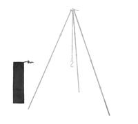 Tripod Cooking Gear - Camping Fire Tripod, Adjustable Camp Cooker | Aluminum Hanging Grill Support with Foldable Tripod Design, Lightweight Survival Equipment for Outdoor BBQ & Backpacking Trips