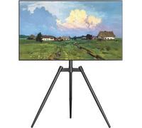 Tripod Easel TV Stand for 32-65 Inch Screen - Swivel and Height Adjustment TV Floor Stand - Max VESA 400x400mm - Max Load 35kgs - Black