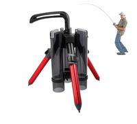 Tripod Fishing Rod Holder | Floor Standing Rod Holder Aluminum Alloy Bracket - Thickened Folding Rod Organizer for Garage Boats 3 Fishing Rods