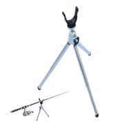 Tripod Fishing Rod Holder - Universal Support Stand for Outdoor Angling | Aluminum Alloy with Adjustable Direction, Compact Foldable Gear for Sea Ice River Fishing, 23.5cm Open Length