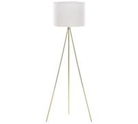 Beliani Tripod Floor Lamp White With Gold Vistula