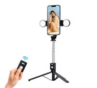 Tripod for Cell Phone,Portable Selfie Stick Tripod with Remote Control - Phone Tripod with Adjustable Height for Live Streaming Taking Photos