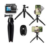 Tripod for iPhone,Mini Phone Tripod with Wireless Remote and Phone Stand for Video Recording/Selfie,Portable,Lightweight,Travel Small Tripod for Cellphone/Gopro and Camera (red, 7.1 Mini Tripod)