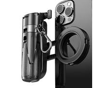 Tripod for Mobile Phone - Portable Magnetic Selfie Stick, 360° Rotating Phone Mount with Wireless Remote Control, for Recording Shooting Content Creation