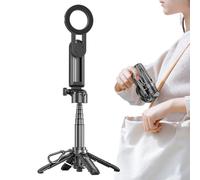 Tripod for Smartphone - Magnetic Selfie Stick, 360 Degree Rotating Extendable Travel Tripod with Wireless Remote Control for Recording Content Creation