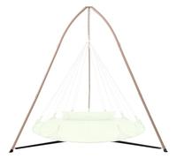 Tripod Hammock Chair Stand for Multi-Use, Heavy-Duty Hammock Chair Stand for Indoor & Outdoor, with Height Adjustable Triangular Design, 330 lbs Capacity, Easy Assembly, Stand Only - Brown
