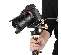 Tripod Head, with Two Bubble Level Indicators Aluminum Alloy 3 Way Damping Video Tripod Head for DSLR Camera Tripods Monopod