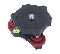 Tripod Leveling Base Camera Leveler Aluminum Alloy 3/8 Inch Thread 3 Bubble Level Triple Wheel Leveler Head Leveling Base for Macro Panoramic Photography