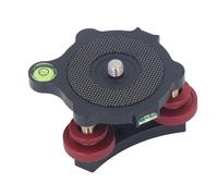 Tripod Leveling Base, Camera Leveler, Aluminum Alloy 3 Axis Tri Wheel Head, 3/8 Inch Thread, +/-5° Precise Angle Adjustment, Tripod Head Leveler, for Macro Panoramic Photography