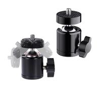 Tripod Mini Ball Head Mount with Removable 1/4" Hot Shoe Adapter 360°Swivel Camera Brackets BallHead Stand Support