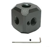 Tripod Mount Adapter with ARRI Style Anti Twist Divots and Multiple Standard Threads for Camera, Monopod, and Photography Accessories (Black)