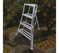 Tripod Orchard Ladder, 3 Legged Fruit Picking Ladder with Wider Steps & Non-Slip Texture, Foldable Orchard Ladders Tripod for Gardening Enthusiast, Easy to Carry(120cm)