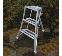 Tripod Orchard Ladder, 3 Legged Fruit Picking Ladder with Wider Steps & Non-Slip Texture, Foldable Orchard Ladders Tripod for Gardening Enthusiast, Easy to Carry(90cm)