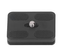 Tripod Plate, Universal Aluminum Alloy Camera Mount Replacement with 14 Inch Screw Anti Slip Design for Tripod Ball Head Black 50 x 38.5 x 10mm 1 Pack