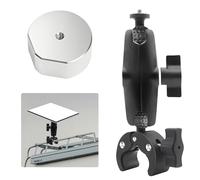 Tripod Pole Clamp Mount & Pipe Adapter Compatible for Starlink Mini/Mini X | Fits 15-41mm, 360° Adjustable Bracket, 1/4" 3/8" Threads CNC Aluminum, Tool-Free Setup for RV Yacht Roof Rack Balcony(Silver)