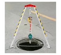 Tripod Rescue Equipment, Traditional Aluminum 1200LBS 1800LBS 2600LBS Winch, for Manhole/Tunneling/Cable Trench/Sewage Wells(1200LBS Winch+Fall Protection)