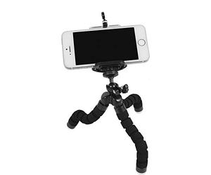 Tripod Smartphone Camera Free Pan Selfie Mini Tripod with Bluetooth Remote Control Lightweight Can be fixed anytime, anywhere for iPhone/Android/SLR/Digital Camera/Camera/Projector Black (standard)