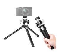 tripod stand HUIOP Desk Tripod Stand with Panoramic Mini Ballhead Cold Shoes Mount Full Metal 11lbs Load acity for Vlog Video Recording Accessories