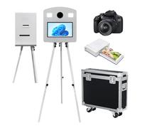 Tripod Stand Photo Booth Machine,15.6inch Photo Booth with Mini PC,Portable Photo Booth Perfect for Wedding,Halloween,Party,Events (Machine+Camera+Mini Printer)