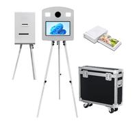 Tripod Stand Photo Booth Machine,15.6inch Photo Booth with Mini PC,Portable Photo Booth Perfect for Wedding,Halloween,Party,Events (Machine+Mini Printer)