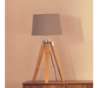 Tripod Table Lamp with Light Wood Base | Hadson