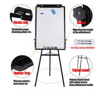 Tripod Whiteboard Magnetic Standing Flip Chart Easel Lightweight Adjustable