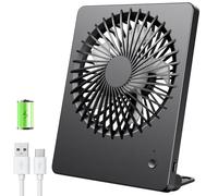 TriPole 2000mAh Rechargeable Desk Fan, Portable USB Fan Last Up to 5-16H, Battery Operated Ultra Quiet Small Table Fans, Head Adjustable for Office, Bedroom, Camping, Travel Cooling