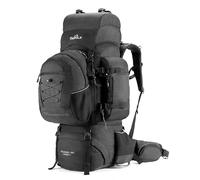 TriPole Colonel Pro 90L Travel Backpack with Detachable 15L Daypack - Waterproof Hiking Rucksack for Women and Men for Camping & Trekking, Internal Frame, Rain Cover, Black