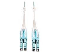Tripp Lite 10Gb Duplex Multimode 50/125 OM3 LSZH Fiber Patch Cable with Push/Pull Tab Connectors, (LC/LC) - Aqua, 3M (10-ft.) (N820-03M-T)