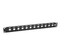 Tripp Lite 12-Port Keystone Blank Patch Panel RJ45, USB, HDMI, Cat5e / Cat6 Rackmount Unshielded 2URM TAA (N062-012-KJ)