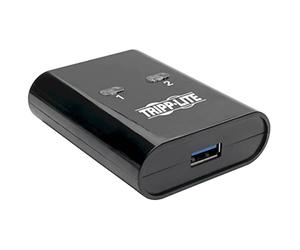 Tripp Lite 2 Port USB Switch, USB 3.0 Peripheral Switch, SuperSpeed 5 Gbps, Black, 3 Year Warranty (U359-002)