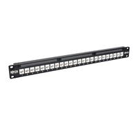 Tripp Lite 24 Port Rackmount Cat6a Feedthrough Patch Panel RJ45 Ethernet 1URM (N254-024-6A)