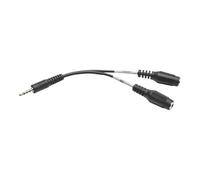 Tripp Lite 3.5 mm Audio Headset Splitter/Adapter x2 Female to Male, 15.24 cm (P318-06N-MFF)