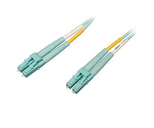 Tripp Lite 3M 10Gb/100Gb Duplex Multimode 50/125 OM4 LSZH Fiber Patch Cable LC/LC Aqua (N820-03M-OM4)