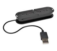 Tripp Lite 4-Port USB 2.0 Hi-Speed Ultra-Mini Hub with Cable Compact Mobile (U222-004)