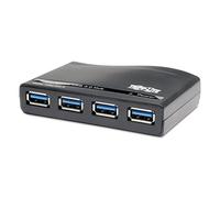 Tripp Lite 4-Port USB-A 3.0 SuperSpeed Hub, 5 Gbps Transfer Speed USB Type-A (U360-004-R),Black