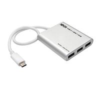 Tripp Lite 4-Port USB-C Hub, USB-C to 4x USB-A Ports, USB 3.0, Silver (U460-004-4A)