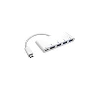 Tripp Lite 4-Port USB-C Hub with Power Delivery, USB-C to 4x USB-A Ports, USB 3.0, White (U460-004-4A-C)