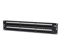 Tripp Lite 48-Port 2U Rackmount Cat6 110 Patch Panel 568B, RJ45 Ethernet (N252-048) Black