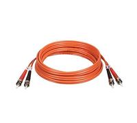 Tripp Lite 5m Fibre Optic Cable - 2x ST to 2x ST - Orange - OFNR Rated - Compatible with Server, Network Switch, Router