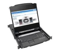 Tripp Lite 8-Port Rackmount Console HDMI KVM Switch 17" LCD IP Remote Access (B030-008-17-IP)