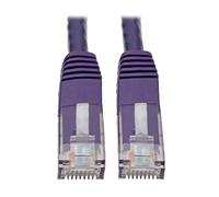Tripp Lite Cat6 Cat5e Gigabit Molded Patch Cable RJ45 M/M 550MHz Purple 10ft 10' (N200-010-PU)