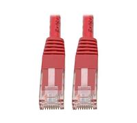 Tripp Lite Cat6 Cat5e Gigabit Molded Patch Cable RJ45 M/M 550MHz Red 6ft 6' (N200-006-RD)